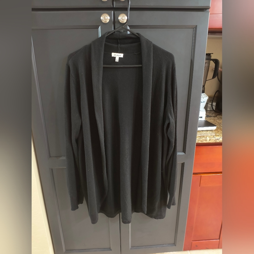 Ella Moss open front black cardigan sweater